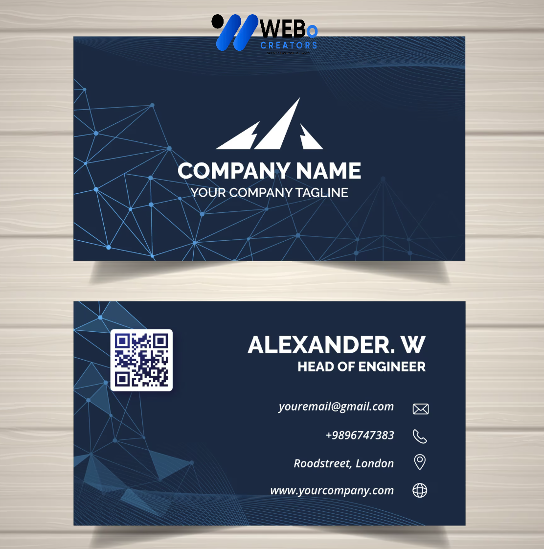 Elegant Professional Business card design with golden stripes Agency in Oklahoma City